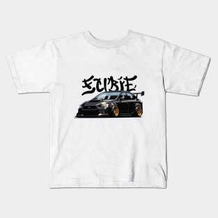 Impreza WRX Car Art - Subaru STI Widebody Modified JDM Car Kids T-Shirt